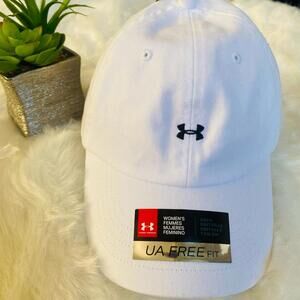 Under Armour Women's White UA Free Fit Baseball Cap